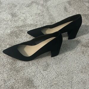 Marc Fisher black suede block heel